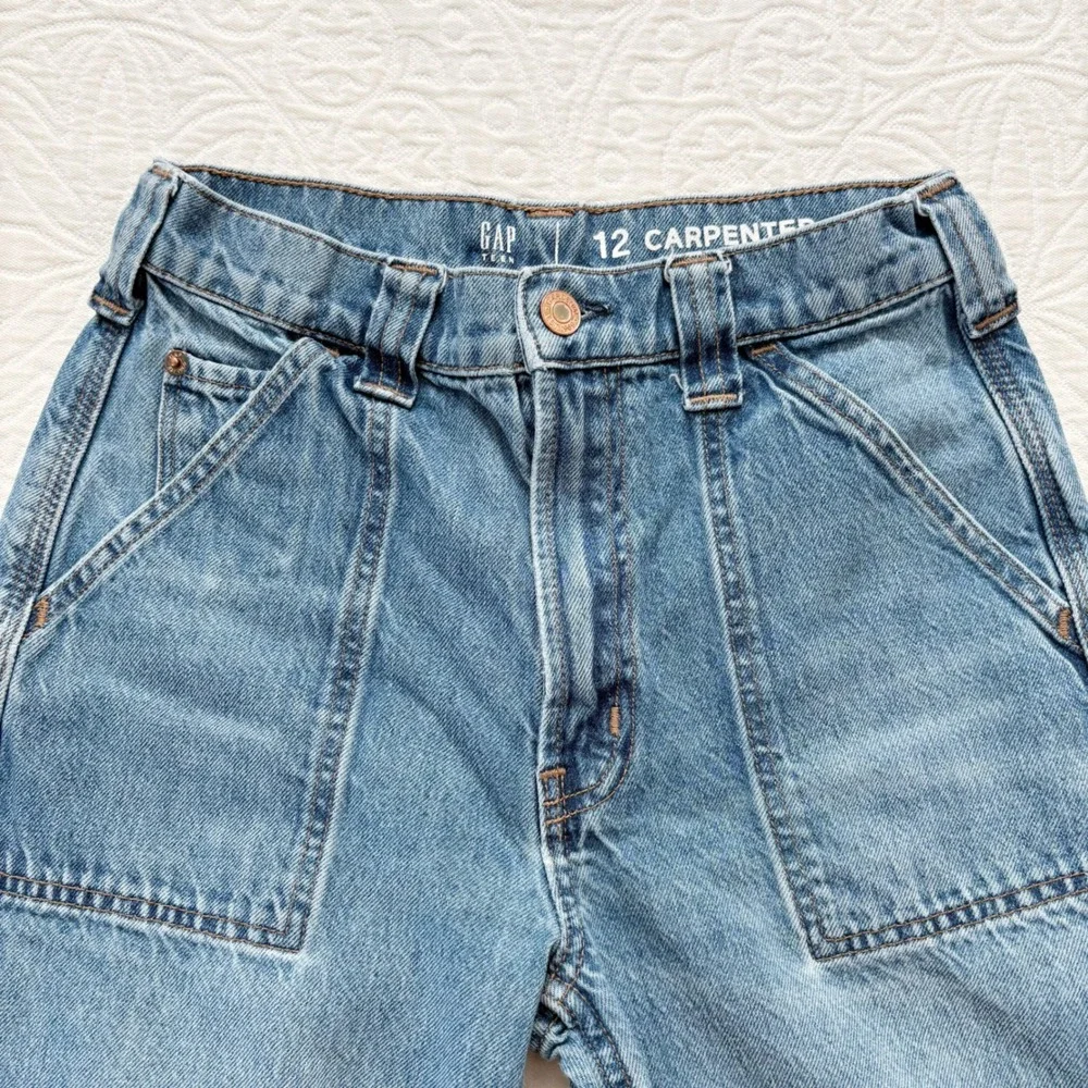 Gap Girls'‎ Carpenter Jeans, Medium Wash (Sz 12)